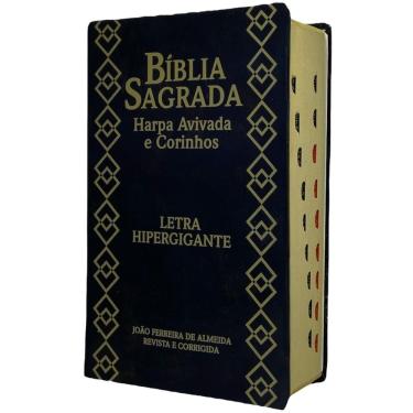 Imagem de Bíblia Evangélica Feminina Letra Hipergigante Harpa Gospel Luxo Carteira