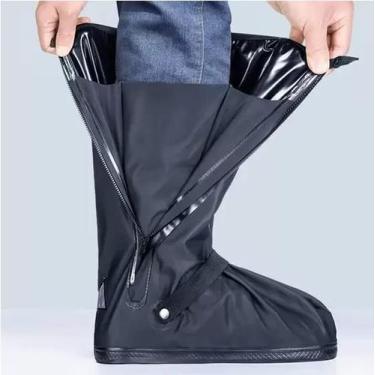 Imagem de Capa Bota Motoqueiro Protetora de Chuva Impermeável Tamanho XL 43,45 P