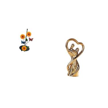 Imagem de Fenteer Porta-toalhas de Papel para Casal, Dispensador Antiderrapante, Suporte Vertical para Lenços de Papel, Escultura para Amantes, Estátua, Lembranças, Pre