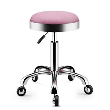 Imagem de WYUYIWH Banqueta de rodinhas com rodas com rodas para salão de beleza, hidráulica, para laboratório, guitarra, laboratório, bancada de trabalho, cadeira giratória ajustável médica