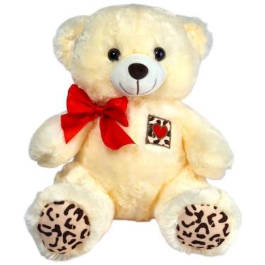 Imagem de Urso de Pelúcia Grande 35cm Com Coração e Laço Lindo Amor - Sunn Toys,