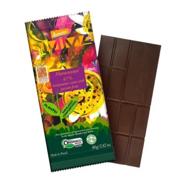Imagem de Chocolate Maracuyayá 67% Cacau com Maracujá Orgânico Biodinâmico Amma Chocolate 80g