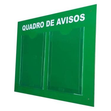 Imagem de Quadro Aviso Gestão Á Vista Mural 2 Displays A4 ACM Verde - DC Express