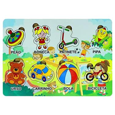 Imagem de Jogo Educativo Tabuleiro Mdf Brinquedos Encaixe - Mega Impress