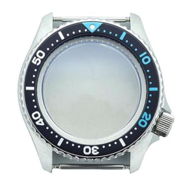 Imagem de FEIYASHI Capa de relógio mecânica de 42,5 mm, vidro de cristal de safira para movimento NH34 NH35 NH36, Para NH35 34 36 38 Movimento + Anel Capítulo Azul 2, Capa de relógio de luxo