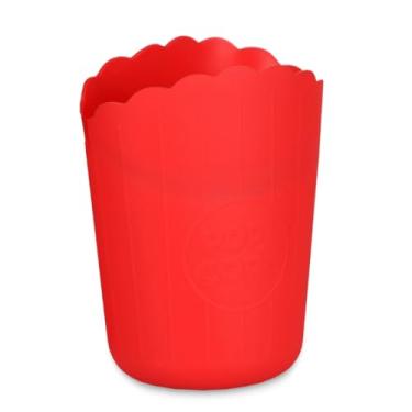 Imagem de Kit 2 Pipoqueira Micro-ondas Sem Óleo Mini Balde Pipoca Silicone Tampa Dobrável Saudável sem BPA