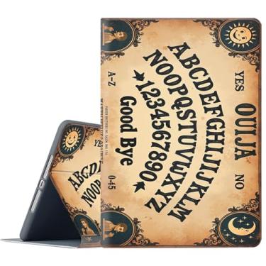Imagem de FGDRFGRW Capa para iPad Air 1/2, iPad de 9,7 polegadas (modelo 2017/2018, 5ª/6ª geração), suporte ajustável, função despertar/hibernar, capa de proteção total - Ouija Board