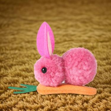 Imagem de Adoráveis grampos de cabelo de coelho e cenoura – com design de coelho, aderência antiderrapante para meninas, mulheres – Presente de grampo de cabelo feito à mão para celebrações