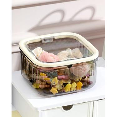 Imagem de Caixa de armazenamento portátil multifuncional com tampa, à prova de poeira, adequada para armazenar joias, artigos de papelaria, peças pequenas e outros itens DJA1239-02