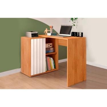 Imagem de Mesa Escrivaninha Casal Tech C- 1 Porta De Correr Freijo-off White - Caemmun