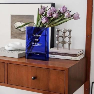 Imagem de Vaso de flores transparente, suporte de flores de acrílico e organizador que economiza espaço, decoração de casa moderna
