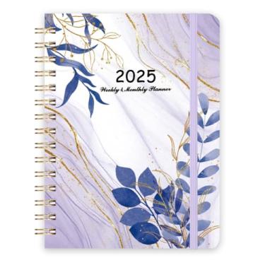 Imagem de Agenda de trabalho profissional A5 (14,2 cm x 20,8 cm) 2025 - Rastreamento de objetivos semanal/mensal com páginas de marcos do projeto para funcionários de escritório e empreendedores (ciano)