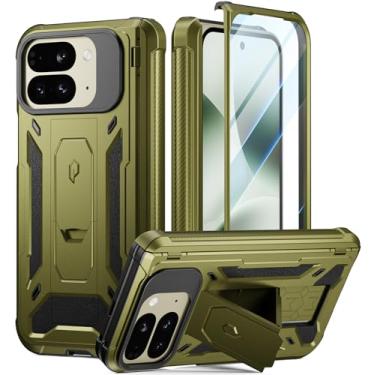 Imagem de Poetic Capa Spartan para Google Pixel 10 Pro Fold, [Proteção de dobradiça] [Suporte] [Proteção de grau Mil] Capa protetora robusta à prova de choque com protetor de tela integrado, verde metálico