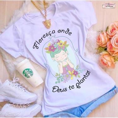 Imagem de Blusa T-shirt Camiseta Feminina Estampada -Evangelica- Várias Estampas