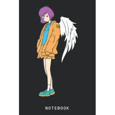 Imagem de Angel Cute Anime Girl Sweet Guardian Love Wings Idea Journal Notebook: Lined 6x9 120 Pages Notebook,Cute Anime Girl Diary or Notepad for Sketching and Writing,Gift for All Anime Lovers