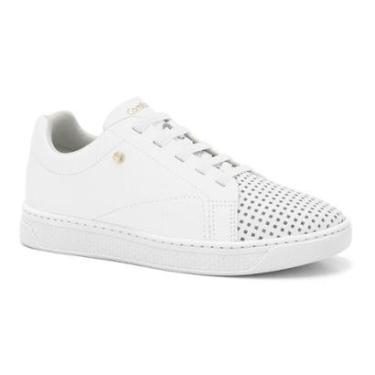 Imagem de Tênis Couro Branco Comfortflex 3cm Feminino-Feminino