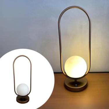 Imagem de Abajur Tubo Oval Jabuticaba Tubo Com Interruptor Base Com Vidro Globo - BRONZE - PRETO - 110V/220V