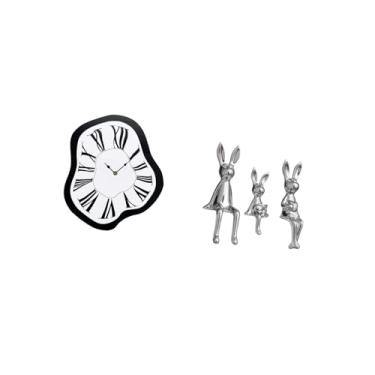 Imagem de Fenteer Escultura de Relógio de Parede em Acrílico Distorcido, Peça Única E Criativa com Efeito Derretido, Ideal para Decoração de Mesa, Loja, Armário, Estant