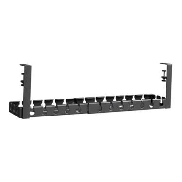 Imagem de KiBcsLic Organizador de cabos embaixo da mesa, régua de energia, armazenamento sem furadeira, multifuncional, aço carbono, à prova de ferrugem, 43cm a 74cm