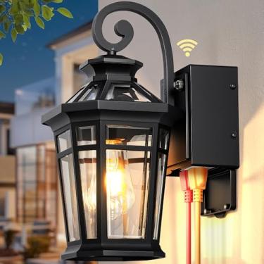 Imagem de OPAXIS Luminária de parede externa P8105-GF-BK-P1