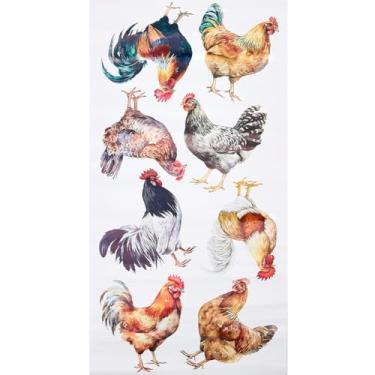 Imagem de GORGECRAFT Adesivos de parede de galinha descascar e colar galinheiro animais de fazenda galo decalque de parede adesivo removível arte mural fundo para casa de fazenda cozinha jantar geladeira 60 x
