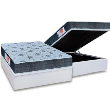 Imagem de Cama Box Baú Casal: Colchão Espuma Orthoflex D45 Comfortpedic Line + Base Crc Courano White(138X188)