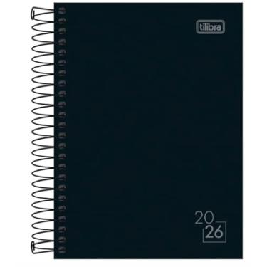 Imagem de Tilibra -Agenda 2026 Média 14,5 x 20,5 cm Espiral Diária Spice Preta, Capa Dura Preta 160 Folhas Visão Uma Página Por Dia Exceto Sábados e Domingos Horário 7h e 21h