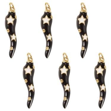 Imagem de Spritewelry Pingentes de mini pimentas e pimentas, mini pingentes de pimenta, pingente de cornicello de chifre italiano esmaltado para pulseira, brinco, colar, chaveiro, artesanato DIY, Metal não