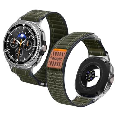 Imagem de Spigen Pulseira para Galaxy Watch 8, compatível com Samsung Galaxy Watch 8 de 44/40 mm, 8 Classic 46 mm (2025) WBF0, pulseira de tecido leve - verde