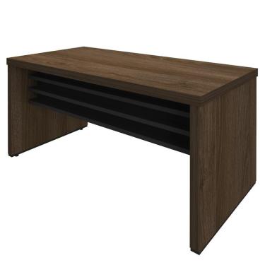 Imagem de Mesa Para Escritório 158cm Tamburato Executiva A06 Marrom-preto - Mpozenato