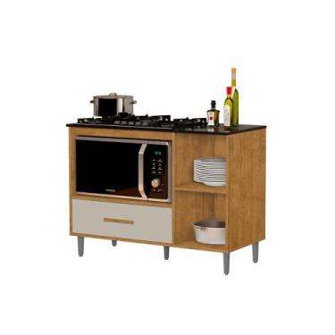 Imagem de Balcão para Cooktop  - Cordoba  - Mizza Decor - São Miguel, IPE OFF WH