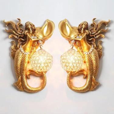 Imagem de Luminária de parede moderna e criativa para sala de estar, quarto, escritório, casa de campo, hotel, quarto infantil, corredor, café, restaurante ocidental, luz LED (Estilo 17, conjunto com