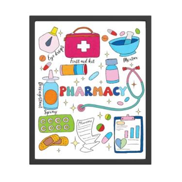 Imagem de Arte de parede inspiradora de estetoscópio de farmácia, arte inspiradora para parede, Thank You Pharmacist Doctor Posters for Hospital Pharmacist Doctor Office Decor (20 x 25 sem moldura)