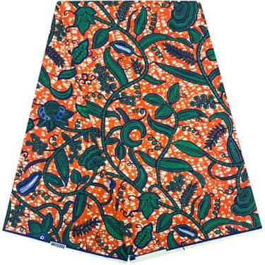 Imagem de HongyuAmy Tecidos de impressão africana Ankara Tribal Kente tecido de cera 3 jardas material de poliéster (A28)