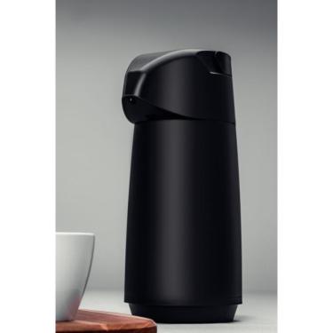 Imagem de Garrafa Térmica Tramontina Exata Em Plástico Preto Com Ampola De Vidro 1 L