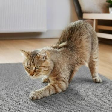 Imagem de Arranhador para gatos — Adesivo, almofada protetora para sofás e camas(CINZA CLARO,120X50cm)