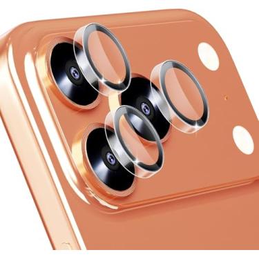 Imagem de Mizi Pacote com 3 protetores de lente de câmera projetados para iPhone 17 Pro Max | iPhone 17 Pro | iPhone 16 Pro Max | 16 Pro | iPhone 15 Pro Max | 15 Pro - Transparente