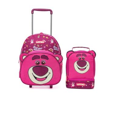 Imagem de Kit Mochila Infantil Lotso Toy Story Rodinha Lancheira