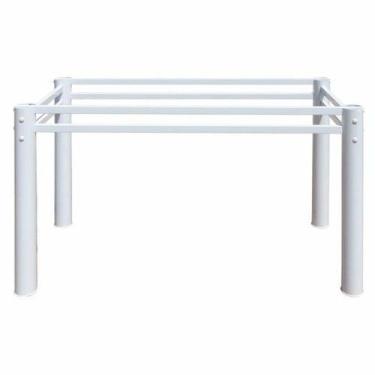 Imagem de Base Mesa Rafaela Tubolar 1,34x0,62x0,75 Branca - WRM