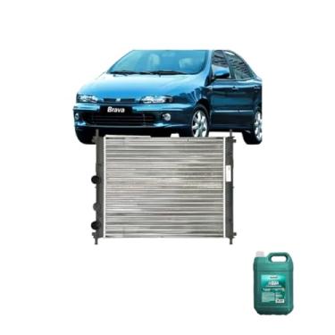 Imagem de Kit Radiador Brava 1.6 16V 2000 2001 com Água Desmineralizada 5LT