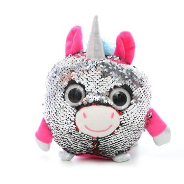 Imagem de Boneca de brinquedo de pelúcia Unicórnio enfaixado de 20 cm em algodão e pelúcia