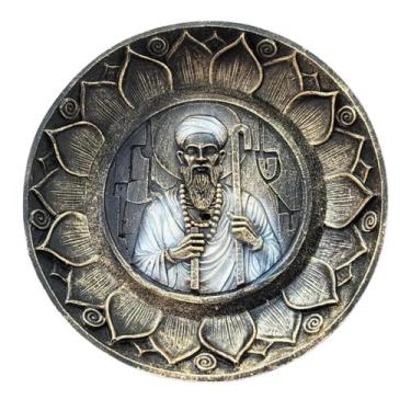 Imagem de Incensário Prato de Orixás 12 cm em Resina  Religiosos cor:OXALÁ - Bia