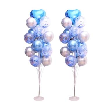 Imagem de Suporte de Balão Chão 1,68 m C/ 19 Varetas Para Bexigas, para Decoração de Festas, Casamentos, Aniversários e Eventos(2 Suportes)