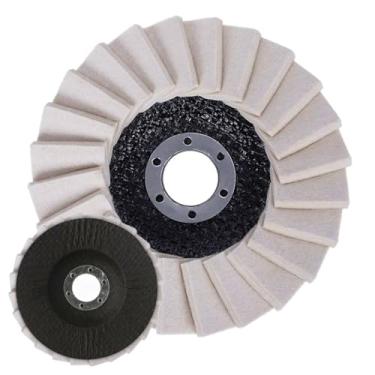 Imagem de Disco Flap de Feltro Lã 115mm para Polimento e Brilho de Metais Granito Vidro