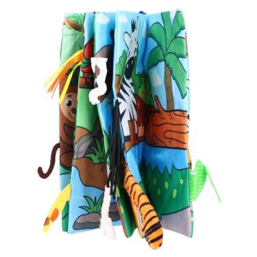 Imagem de ASHATA Livro de Pano Colorido para Bebês Com Padrões Fofos, Livro de Pano Educacional de Estimulação Sensorial para Bebês, Adequado para Crianças, material: , tamanho: 22 X 12 Cm ((floresta))