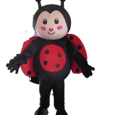 Imagem de fantasia de mascote de joaninha adulta para adultos usarem no Dia das Bruxas