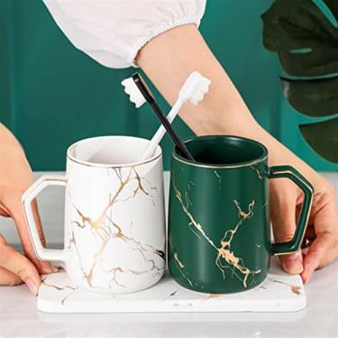 Imagem de Copo de escova de dentes de cerâmica nórdica para casa um par de conjunto de lavagem copo de enxaguante bucal para casal copo cilíndrico de dente