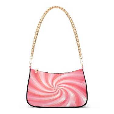 Imagem de CEBUGI Bolsas transversais para mulheres, bolsa de ombro com estampa de sorvete, bolsa clutch elegante com alça de corrente