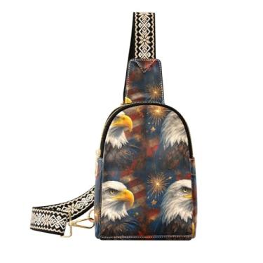 Imagem de CEBUGI Bolsa tiracolo de couro pequena Bird para mulheres, pochete transversal para trilhas, viagens ao ar livre