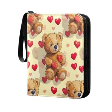 Imagem de Wassud Fichário de 4 bolsos para cartões colecionáveis urso fofo comporta 400 cartões padrão, álbum TCG CCG MTG, presentes para colecionadores, meninos e meninas